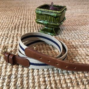 Men’s Vintage Coach Belt, Size 36, Linen & Leather